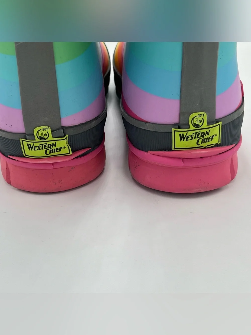 Western Chief Rainbow Rules Winterprene Waterproof Fur Lined Rain Boots Kids 6